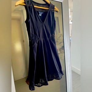 French connection black dress with lace